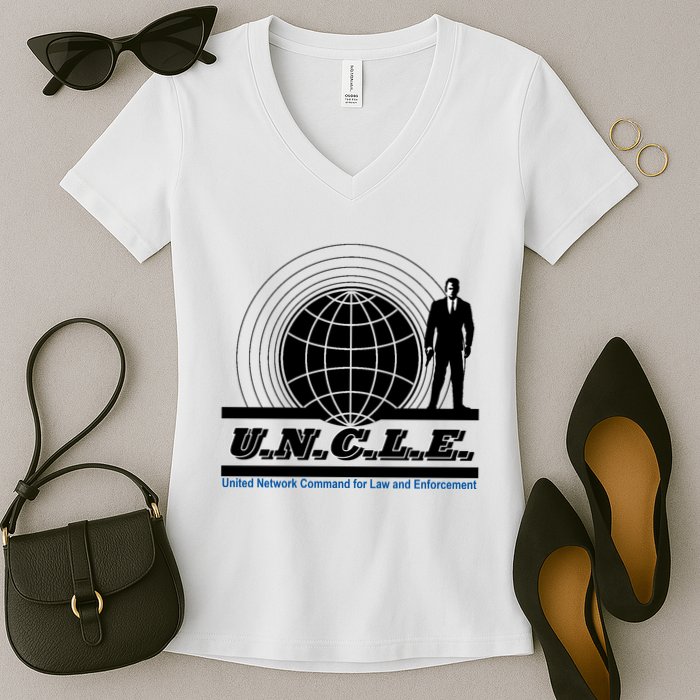 The Man From U.N.C.L.E Uncle Funny Women's V-Neck T-Shirt