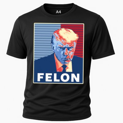 Trump Mugshot First American President Felon Performance Shirt