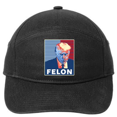 Trump Mugshot First American President Felon 7-Panel Snapback Hat