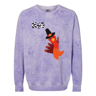 Turkey Moo Funny Thanksgiving Colorblast Crewneck Sweatshirt