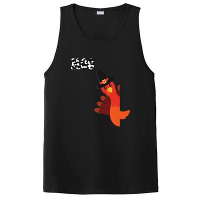 Turkey Moo Funny Thanksgiving PosiCharge Competitor Tank