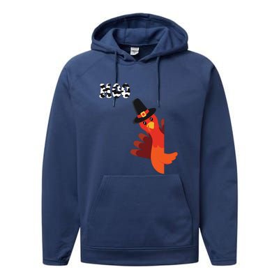 Turkey Moo Funny Thanksgiving Performance Fleece Hoodie