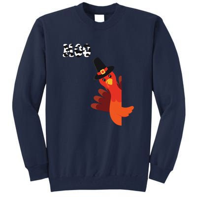 Turkey Moo Funny Thanksgiving Tall Sweatshirt