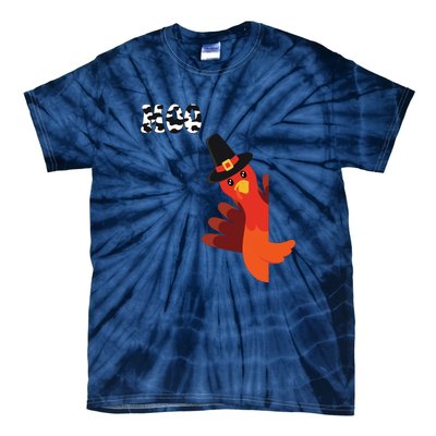 Turkey Moo Funny Thanksgiving Tie-Dye T-Shirt