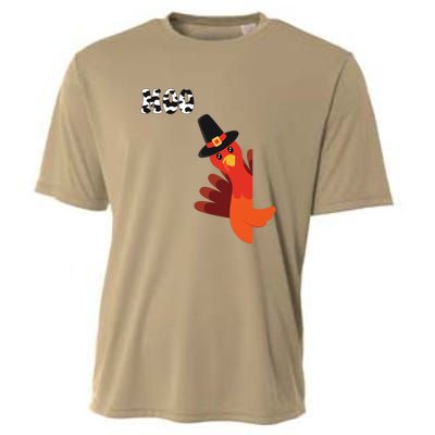 Turkey Moo Funny Thanksgiving Cooling Performance Crew T-Shirt