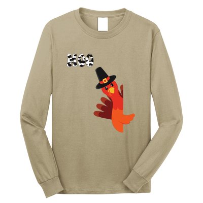 Turkey Moo Funny Thanksgiving Long Sleeve Shirt