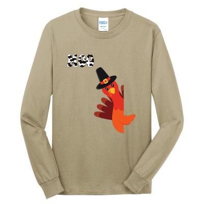 Turkey Moo Funny Thanksgiving Tall Long Sleeve T-Shirt