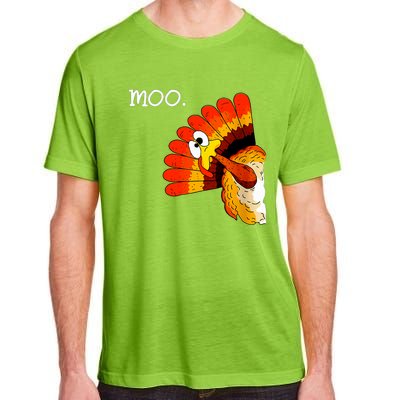 Turkey Moo Funny Thanksgiving Adult ChromaSoft Performance T-Shirt