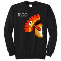 Turkey Moo Funny Thanksgiving Sweatshirt