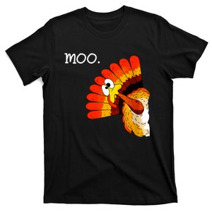 Turkey Moo Funny Thanksgiving T-Shirt