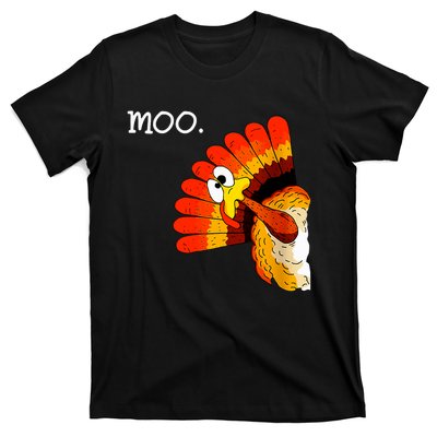 Turkey Moo Funny Thanksgiving T-Shirt