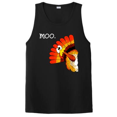 Turkey Moo Funny Thanksgiving PosiCharge Competitor Tank