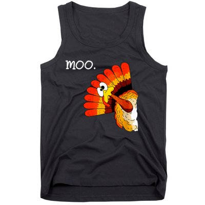 Turkey Moo Funny Thanksgiving Tank Top