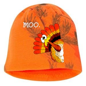 Turkey Moo Funny Thanksgiving Kati - Camo Knit Beanie