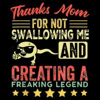 Thanks mom For Not Swallowing me funny family joke matching Bucket Hat