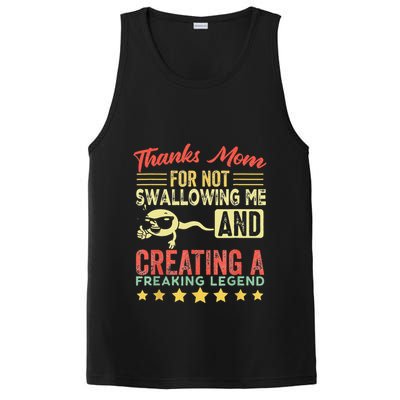 Thanks mom For Not Swallowing me funny family joke matching PosiCharge Competitor Tank