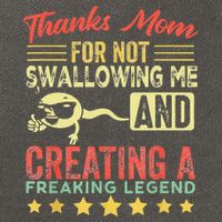 Thanks mom For Not Swallowing me funny family joke matching Cotton Canvas Backpack