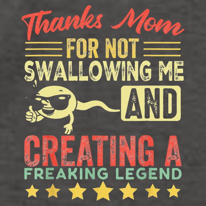 Thanks mom For Not Swallowing me funny family joke matching Vector Backpack