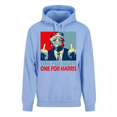 Trump Middle Finger Biden Harris Republican American Flag Unisex Surf Hoodie