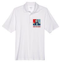 Trump Middle Finger Biden Harris Republican American Flag Men's Origin Performance Pique Polo