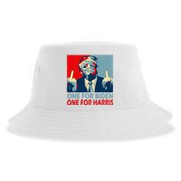 Trump Middle Finger Biden Harris Republican American Flag Sustainable Bucket Hat