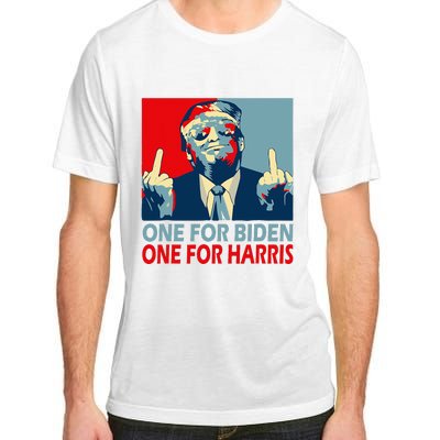 Trump Middle Finger Biden Harris Republican American Flag Adult ChromaSoft Performance T-Shirt