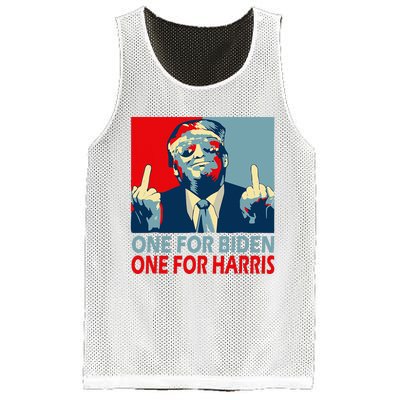 Trump Middle Finger Biden Harris Republican American Flag Mesh Reversible Basketball Jersey Tank