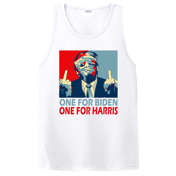 Trump Middle Finger Biden Harris Republican American Flag PosiCharge Competitor Tank