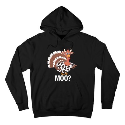 Turkey Moo Farmer Funny Thanksgiving Cow Hoodie