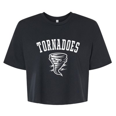 Tornadoes Mascot For Teams Players And Fans Bella+Canvas Jersey Crop Tee