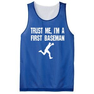 Trust Me First Base 1st Player Game Funny Sports Game Gift Mesh Reversible Basketball Jersey Tank