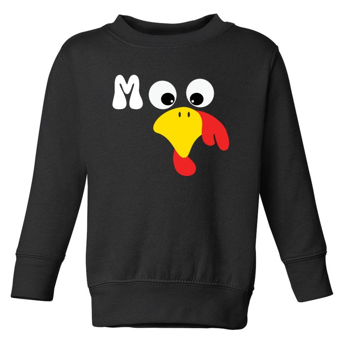 Turkey Moo Funny Thanksgiving IM A Cow Toddler Sweatshirt