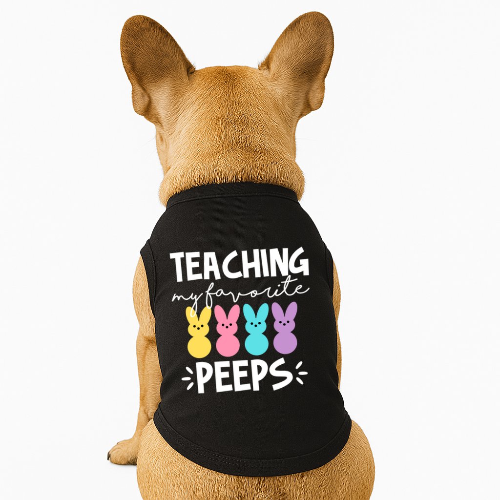 Teaching My Favorite Peeps Easter Teacher Cute Doggie Tank