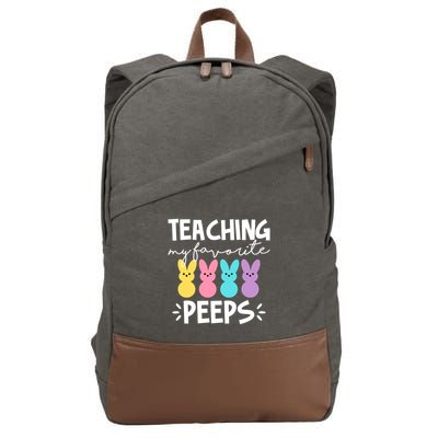 Teaching My Favorite Peeps Easter Teacher Cute Cotton Canvas Backpack