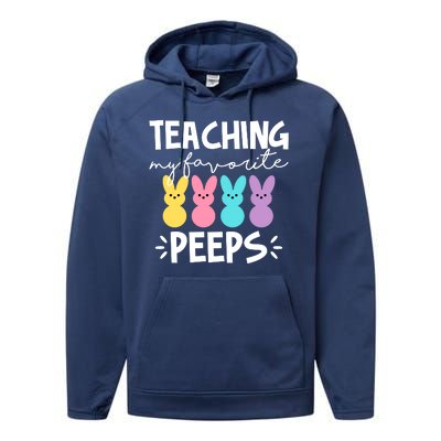 Teaching My Favorite Peeps Easter Teacher Cute Performance Fleece Hoodie