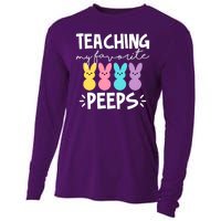 Teaching My Favorite Peeps Easter Teacher Cute Cooling Performance Long Sleeve Crew