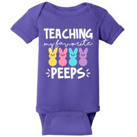 Teaching My Favorite Peeps Easter Teacher Cute Baby Bodysuit