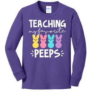 Teaching My Favorite Peeps Easter Teacher Cute Kids Long Sleeve Shirt