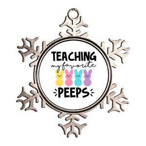 Teaching My Favorite Peeps Easter Teacher Cute Metallic Star Ornament