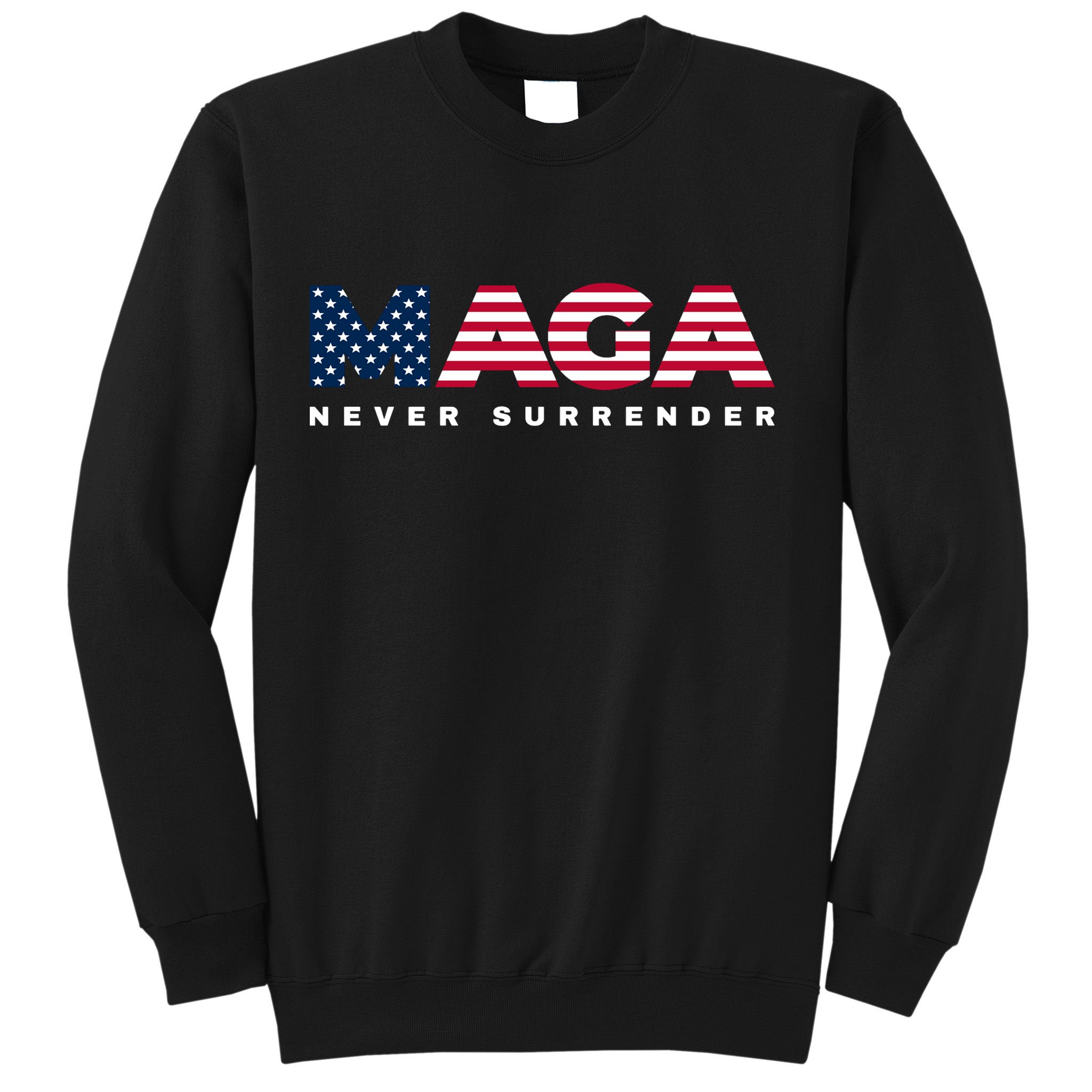 Trump Maga Freedom Never Surrender 4th Of July 2024 Usa Flag Hoodie Sweatshirt
