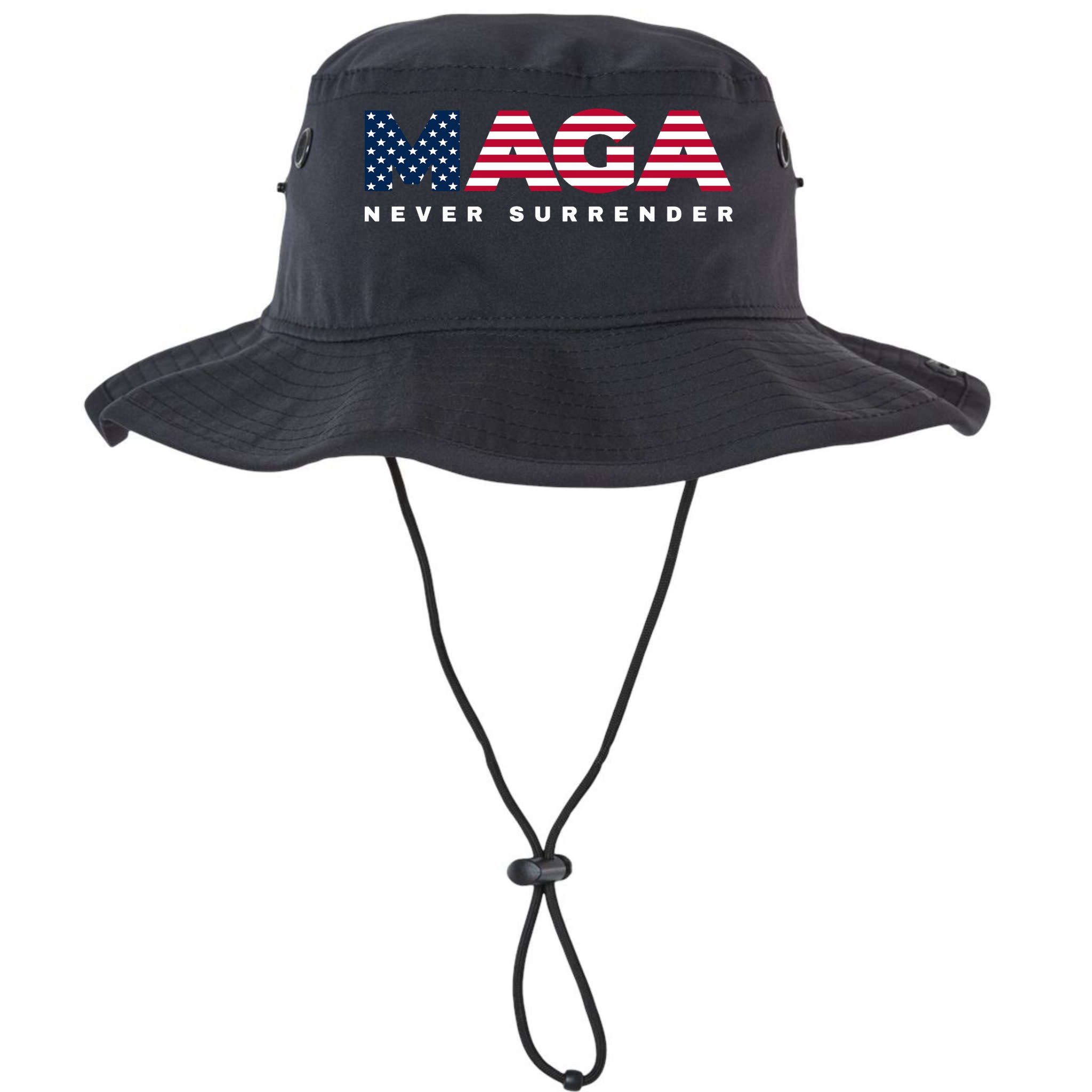 Trump Maga Freedom Never Surrender 4th Of July 2024 Usa Flag Hoodie Bucket Hat