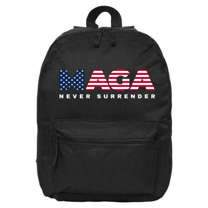 Trump Maga Freedom Never Surrender 4th Of July 2024 Usa Flag Hoodie 16 in Basic Backpack