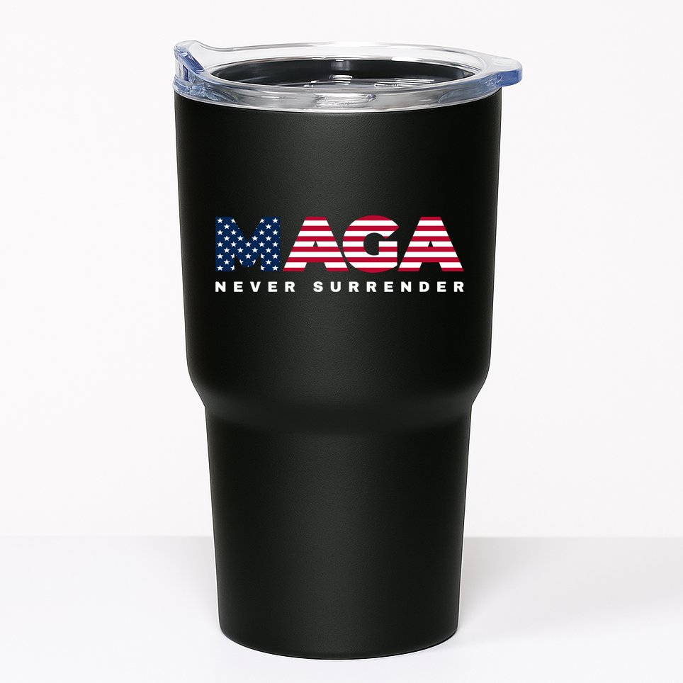 Trump Maga Freedom Never Surrender 4th Of July 2024 Usa Flag Hoodie Tumbler