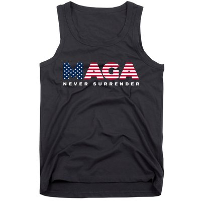 Trump Maga Freedom Never Surrender 4th Of July 2024 Usa Flag Hoodie Tank Top