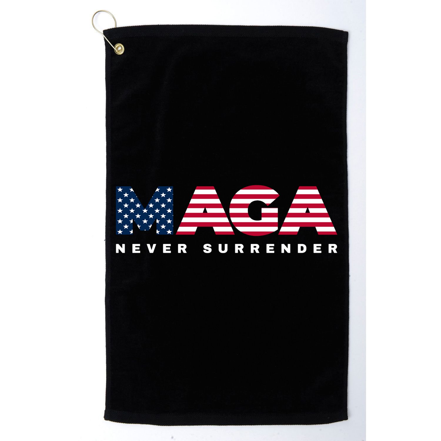 Trump Maga Freedom Never Surrender 4th Of July 2024 Usa Flag Hoodie Golf Towel