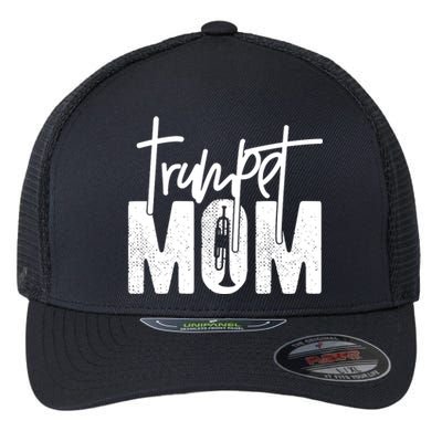 Trumpet Mom Funny Marching Band Mom Trumpet Mother Flexfit Unipanel Trucker Cap