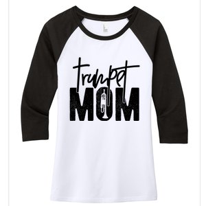 Trumpet Mom Funny Marching Band Mom Trumpet Mother Women's Tri-Blend 3/4-Sleeve Raglan Shirt