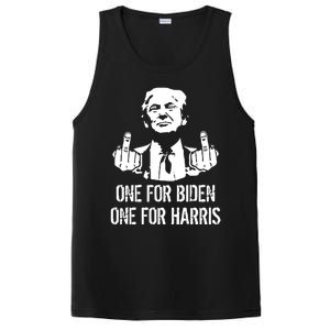 Trump Middle Finger One For Biden One For Harris PosiCharge Competitor Tank