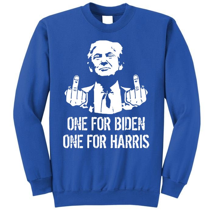 Trump Middle Finger One For Biden One For Harris Sweatshirt