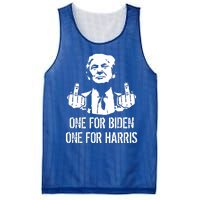 Trump Middle Finger One For Biden One For Harris Mesh Reversible Basketball Jersey Tank